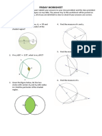 Worksheet On Circles