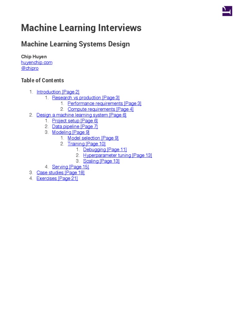 Machine Learning System Design Guide | PDF | Machine Learning | Deep ...