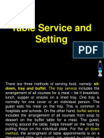 Table Service and Setting