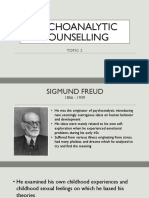 PSYCHOANALYTIC COUNSELLING