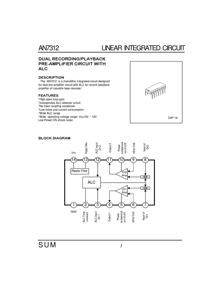 An7312 1 PDF | Download Free PDF | Distortion | Amplifier