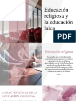 Educación religiosa y la educación laica