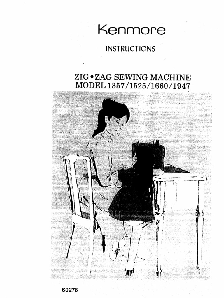 Kenmore 158.13571 Instruction Book PDF Sewing Machine Seam (Sewing)