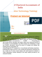 The Institute of Chartered Accountants of India: Project On Internet
