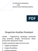 Kualitas Penduduk Indonesia