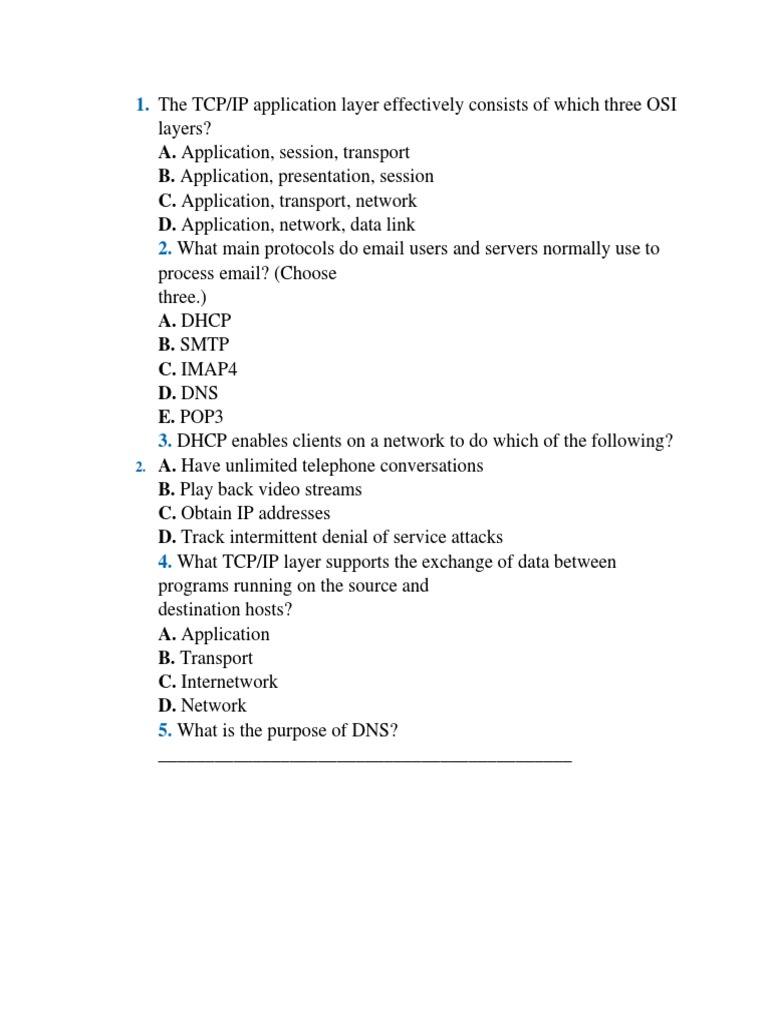 TCP/IP and P2P Networking Quiz | PDF | Internet Protocol Suite | Port ...