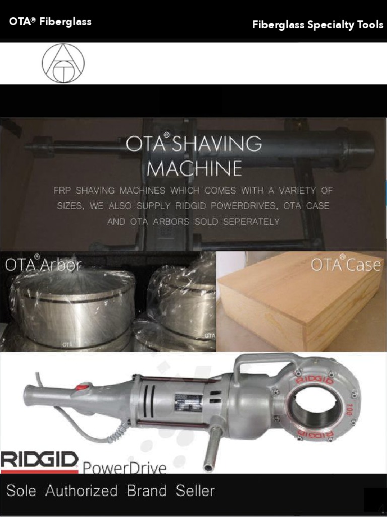 OTA Fiberglass Pipe Shaver 2020 PDF Fiberglass Pipe (Fluid