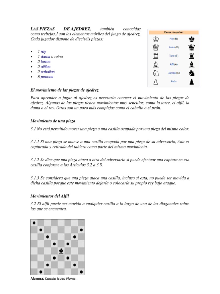Movimientos y Reglas de Ajedrez | PDF | Ajedrez | Juegos de habilidad ...