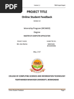 PROJECT TITLE Online Student Feedback in PDF