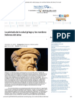 La péntada de la salud griega y los nombres hebreos del alma