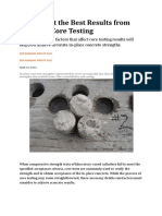 How To Get The Best Results From Concrete Core Testing