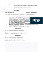 M.A Mass Communication 2nd Year - 25092019 - Assignments PDF