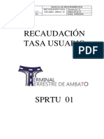 5 Procedimiento de Recaudacion Tasa Usuario