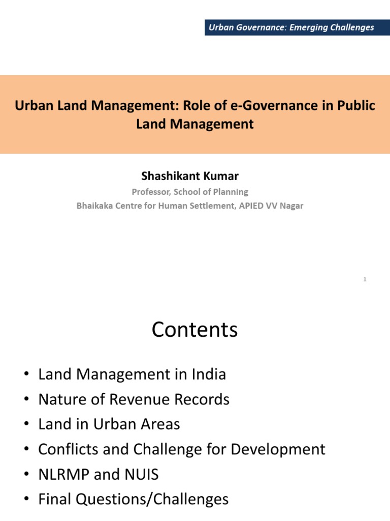 Urban Land Management PDF Title (Property) Property