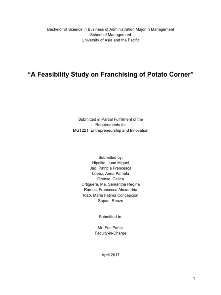 Potato Corner PDF Franchising Cuisine