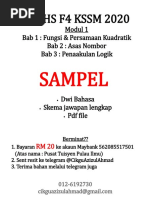 (SAMPEL) Maths F4 PDF