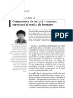 Competenta de Lectura - Concept, Structura Si Mediu de Formare PDF