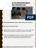 Top 5 Things You Should Not Ignore While Taking A Personal Loan