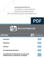 Implementación de La Ley Agentes Inmobiliarios