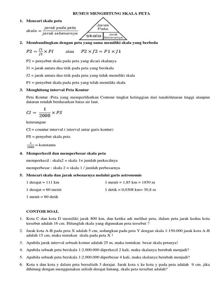 Rumus Skala Peta