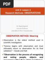 Observation: Definition, Types,: Characteristics | PDF | Observation ...