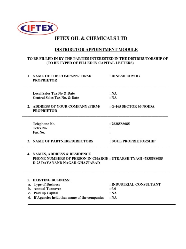 Distributor Appointment Module PDF Banks Sales