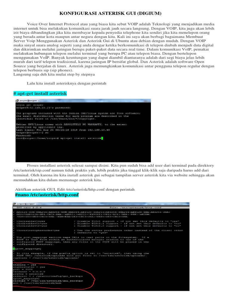 Konfigurasi Asterisk Gui | PDF