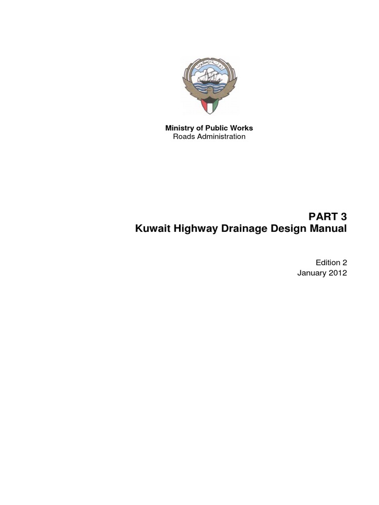 Guidelines for Stormwater Drainage Design of Highways in Kuwait | PDF ...