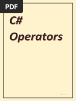 C# Operators