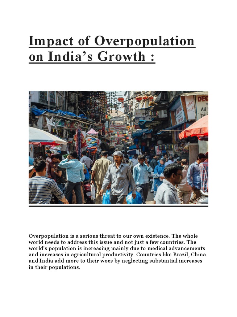 Overpopulation's Impact on India's Growth | PDF | Human Overpopulation ...