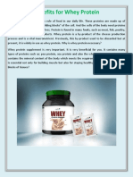 Benefits for Whey Protein