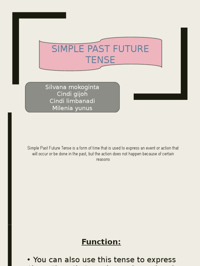 Simple Past Future Tense Grammatical Tense Verb