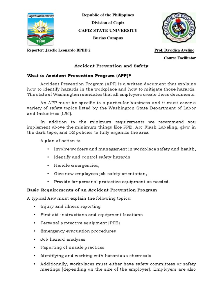 Accident Prevention And Safety Pdf – YEFW