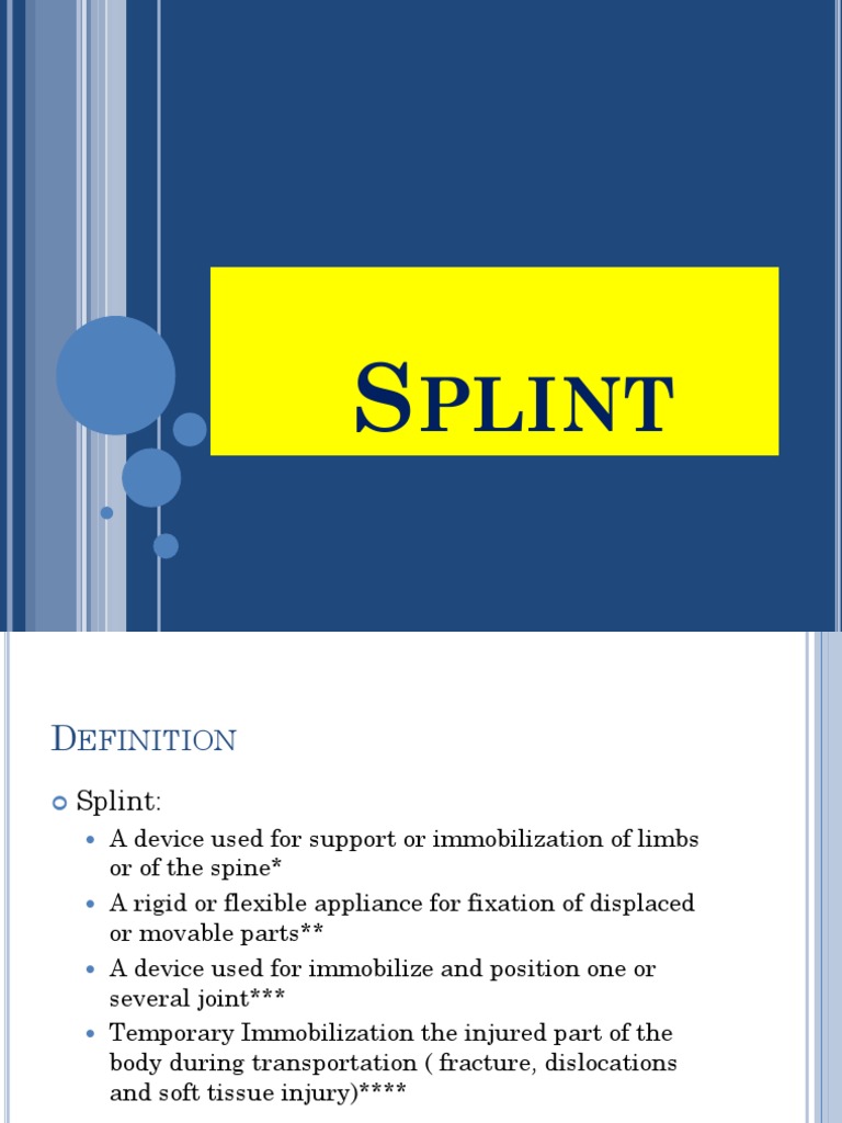 Splint | Download Free PDF | Elbow | Hand
