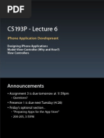 Cs193P - Lecture 6: Iphone Application Development