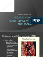 Subarachnoid Hemorrhage With Aneurysym