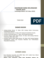 Pedoman Dana Kelurahan Tahun 2019 