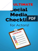 Social Media Checklist For Actors