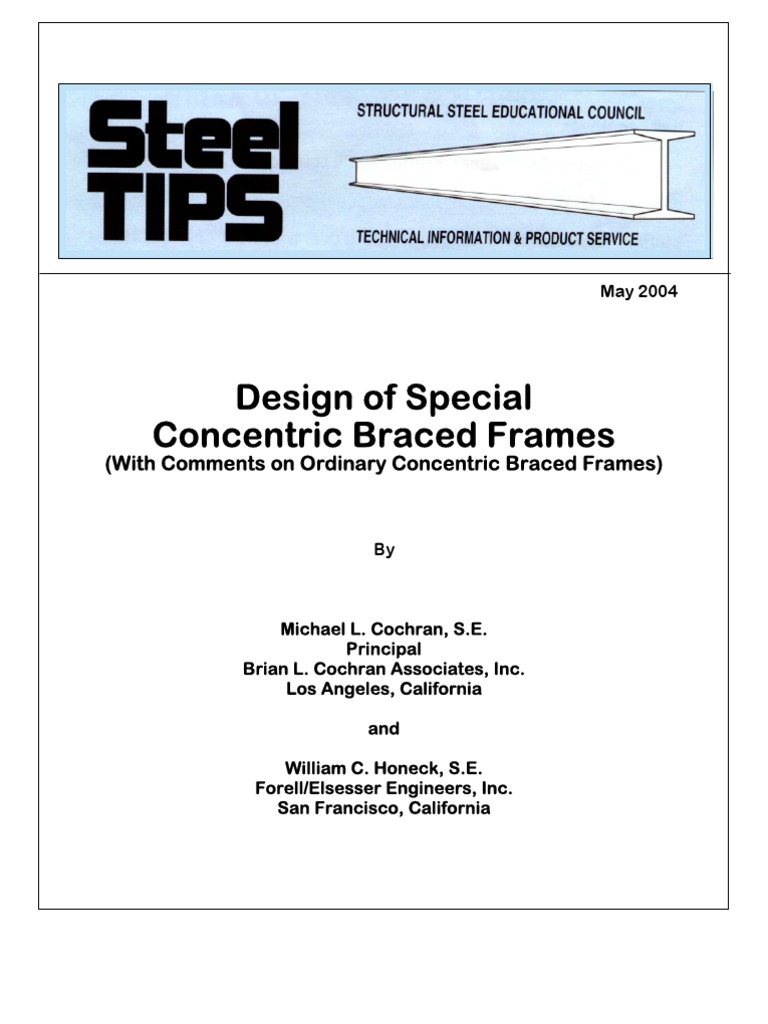 Special Concentric Braced Frame Design | PDF | Buckling | Structural Steel