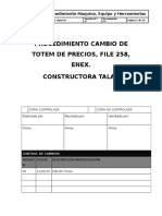 Procedimiento cambio de totem de precios Enex