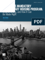 De Blasio's Mandatory Inclusionary Housing Program: What Is Wrong, and How It Can Be Made Right