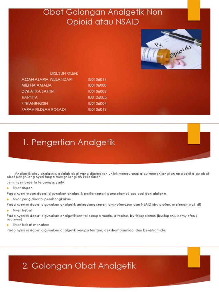 Obat Golongan Analgetik Non Opioid Atau NSAID | PDF