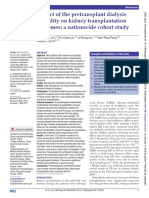 Impact of The Pretransplant Dialysis