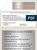 The Impact of Innovation & High Growth Enterprise: Global Entrepreneurship Monitor