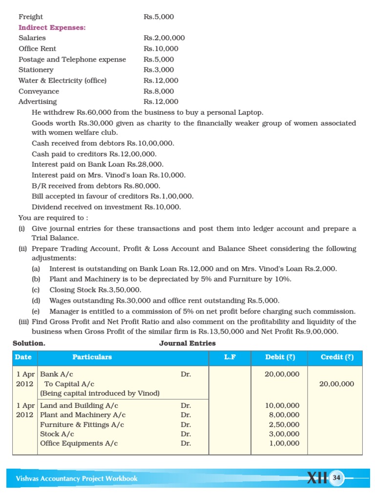 Class 11 Accounts Project DPS PDF Debits And Credits Money