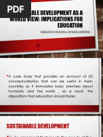 SUSTAINABLE DEVELOPMENT as a world view