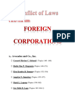 Group 6 Chapter XIII Foreign Corporations - Conflict of Laws