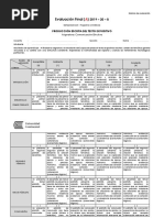 COMUNICACIÓN EFECTIVA - RUBRICA - Producción Escrita Del Texto Expositivo