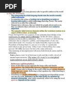 Reference, Denotion and Sense Theory and Practice