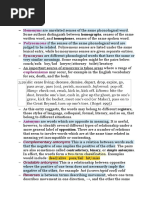 Lexical Relations Types - Examples - MCQs